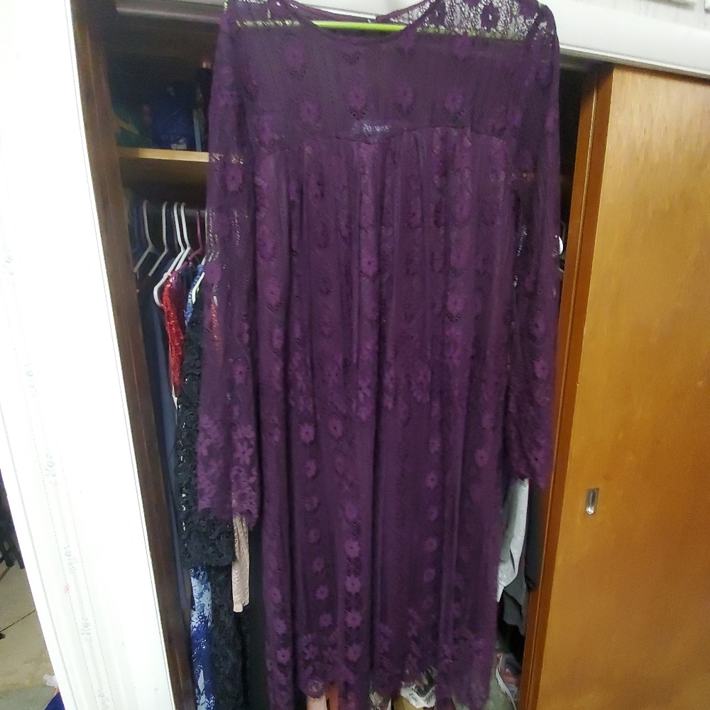 Eggplant colored lace dress